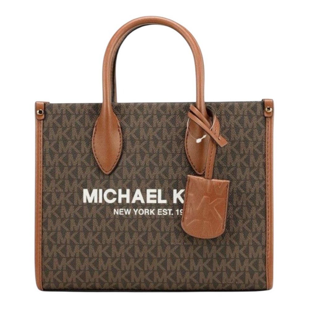 Michael Kors Mirella Small Shopper Top Zip
Crossbody Bag Brown Logo MK